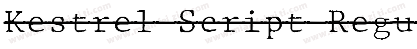 Kestrel Script Regul字体转换